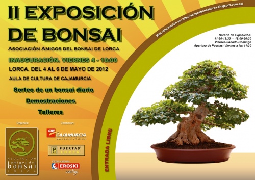Cartel II Exposición de Bonsai, Amigos del Bonsái Lorca