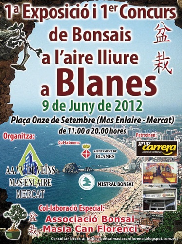 Cartel 1ª Exposició i 1ª Concurs de Bonsais a Blanes