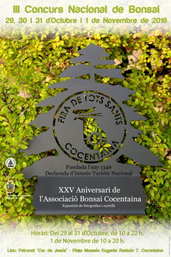 Bonsai III Concurs Nacional de Bonsai 2016 - eventos