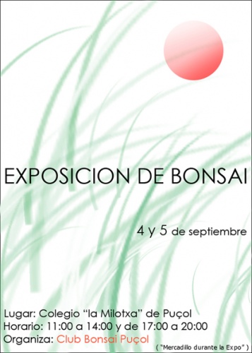 Cartel Exposicion Club Bonsai Puzol